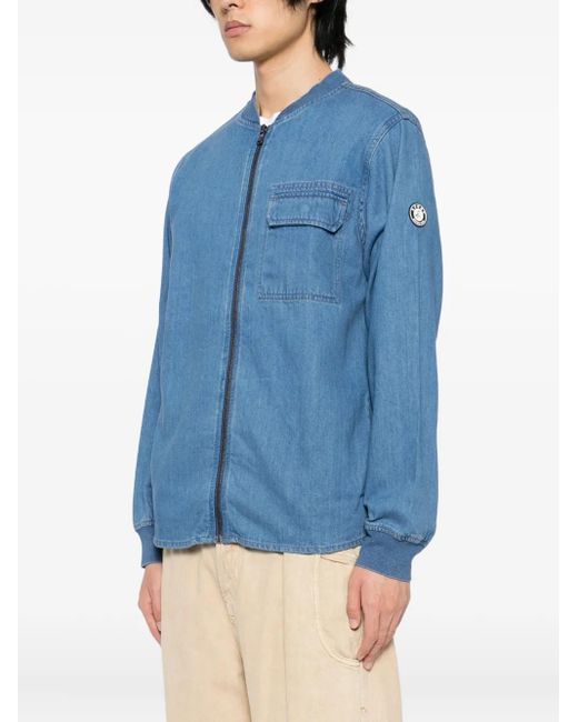 SPORT b. by agnès b. Blue Logo-Patch Jacket for men