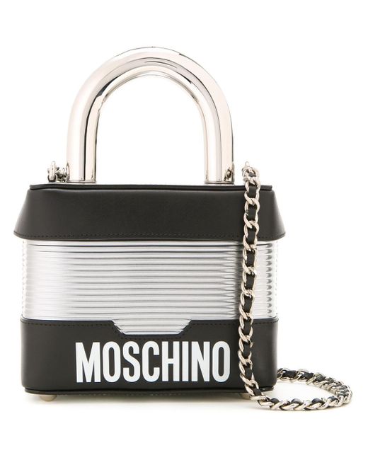 Moschino Black Padlock Shoulder Bag