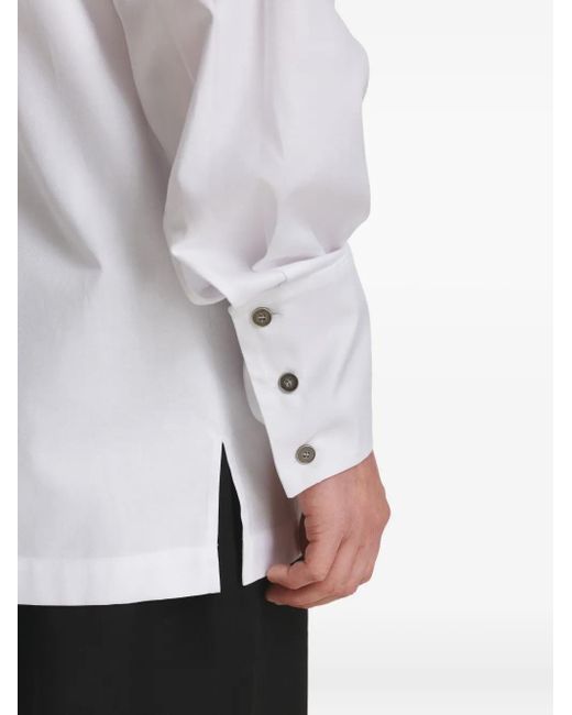 IRINA VOINEA Gray Embroidered Shirt for men