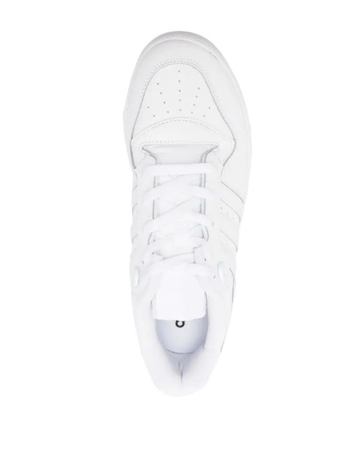Adidas White Rivalry Logo-Patch Low-Top Sneakers for men