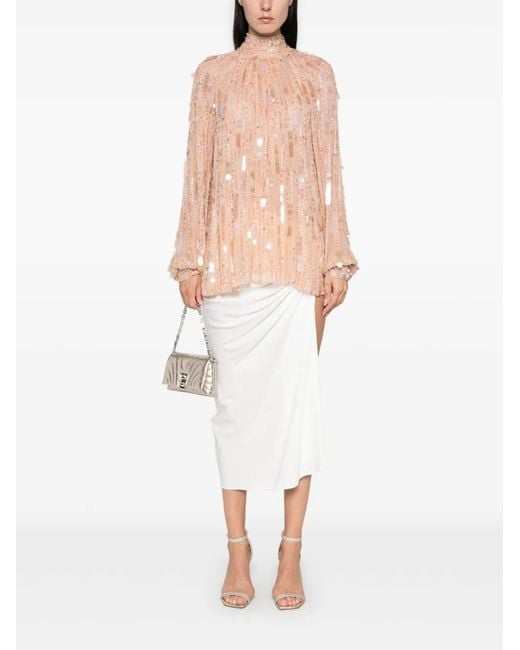 Amen Pink Sequinned Blouse