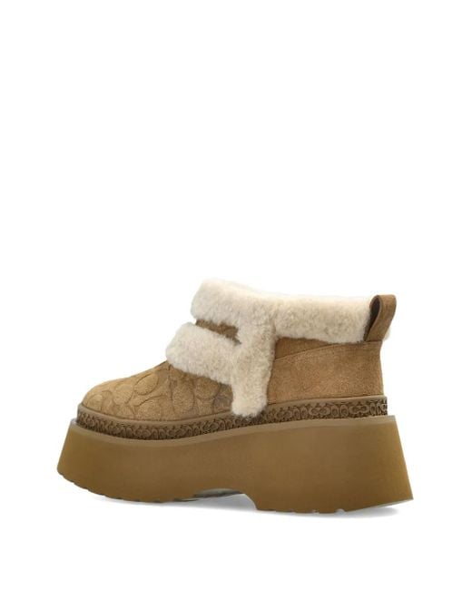 Botas Christina con plataforma de 65 mm COACH de color Brown