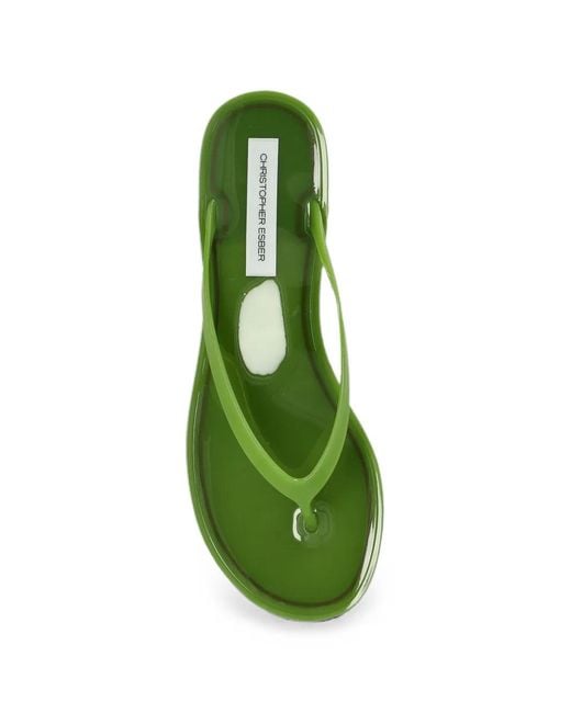 Christopher Esber Green Jo Flip-Flops