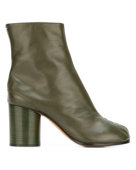 Maison margiela - 'tabi' Ankle Boots - Women - Leather - 38 in Green | Lyst