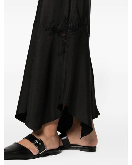 Dorothee Schumacher Black Sensual Coolness Silk Maxi Skirt