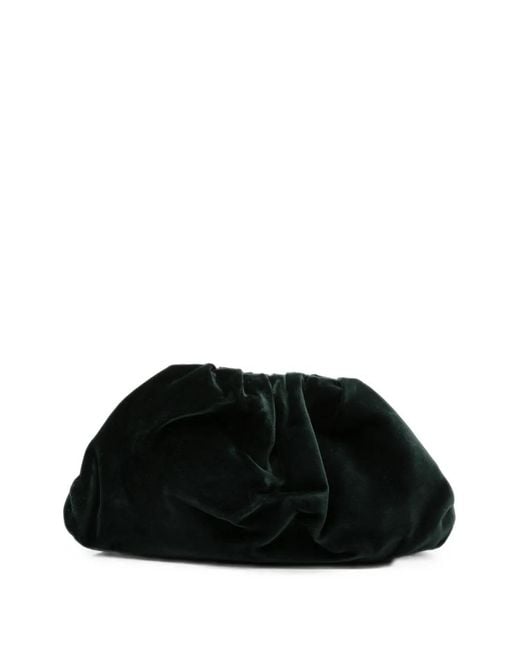 Antonelli Black Ruched Clutch Bag