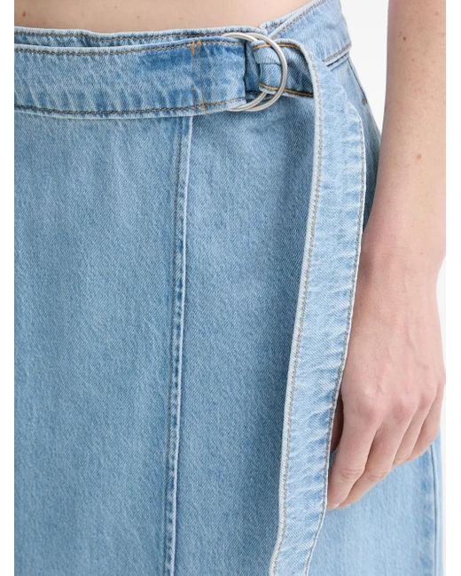 Levi's Blue Belted Wrap Skirt