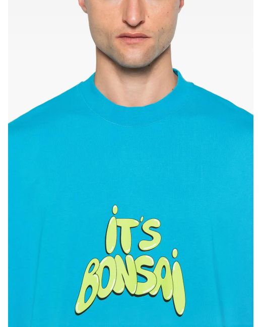 Bonsai Blue T-Shirt mit grafischem Print