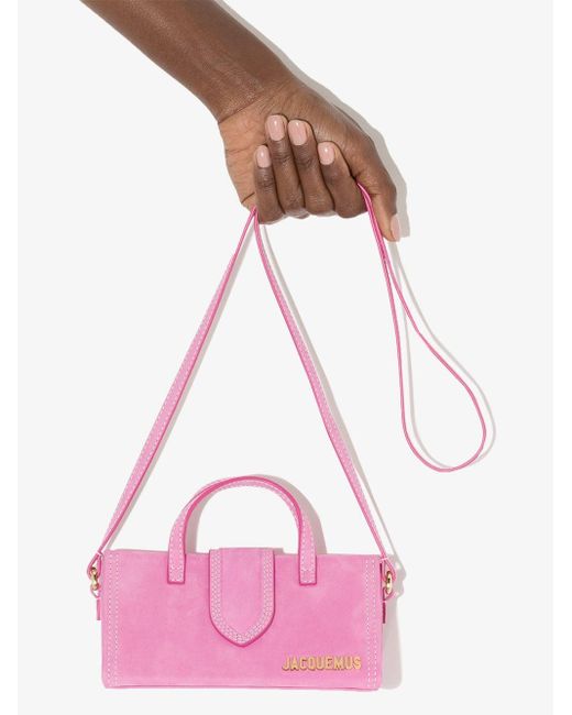 Jacquemus Logo Plaque Triangle Mini Bag in Pink | Lyst