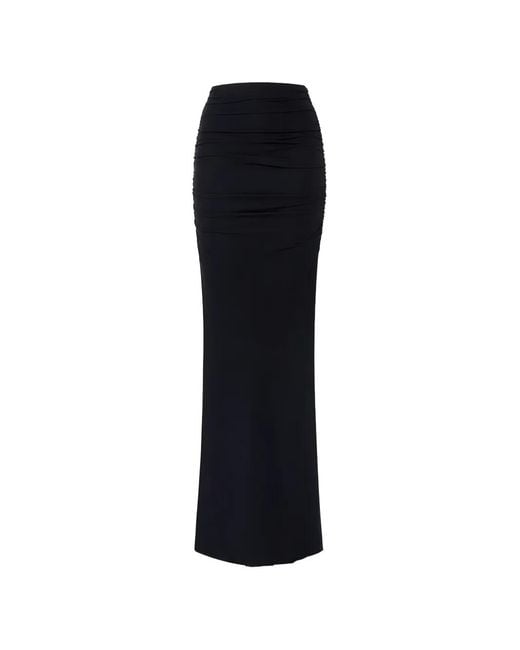 Elisabetta Franchi Black Crêpe Jersey Skirt With Draping