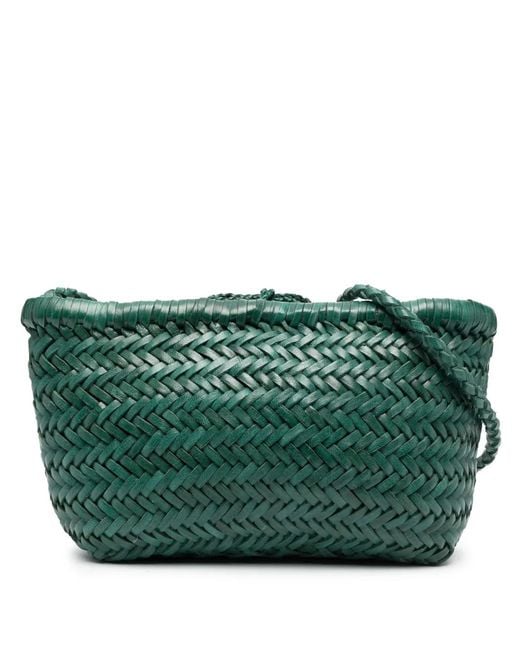 Dragon Diffusion Green Small Grace Leather Basket Bag