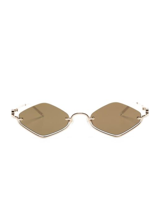 Gucci Natural Double G Geometric-frame Sunglasses