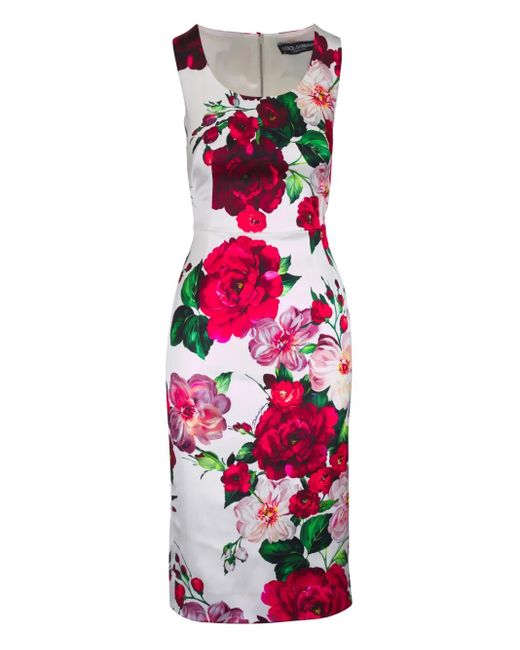Dolce & Gabbana フローラル ドレス White
