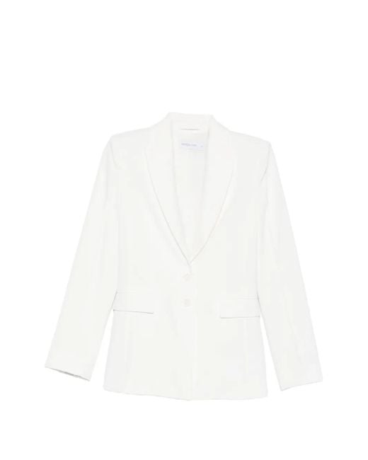 Patrizia Pepe White Single-Breasted Blazer