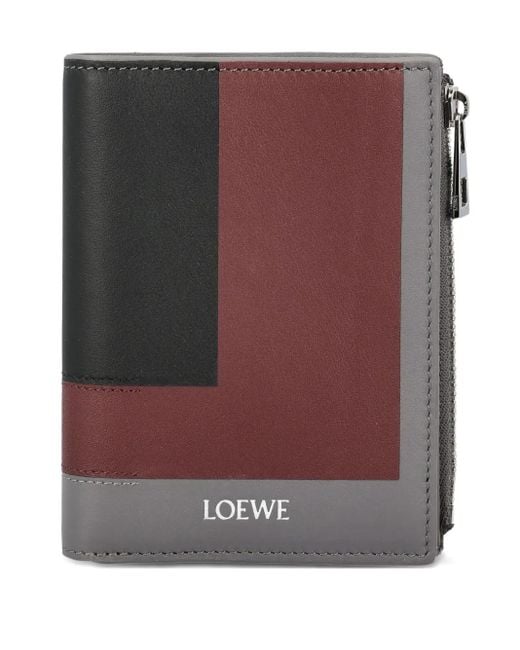 Loewe Brown Colour-Block Zip Wallet for men