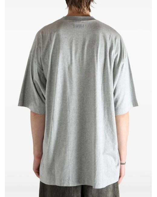 Vetements Gray Graphic-Print T-Shirt for men