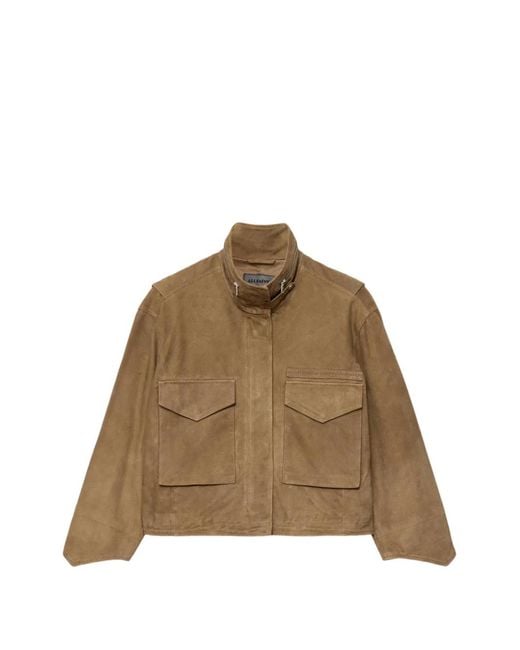 AllSaints Brown Clay Suede Jacket