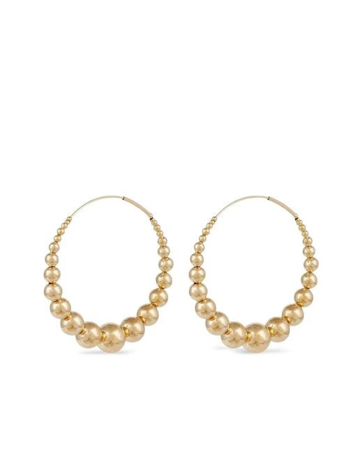 Gas Bijoux Metallic Beaded Hoop Earrings