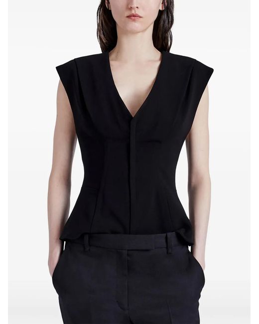 Proenza Schouler Black Janet Blouse