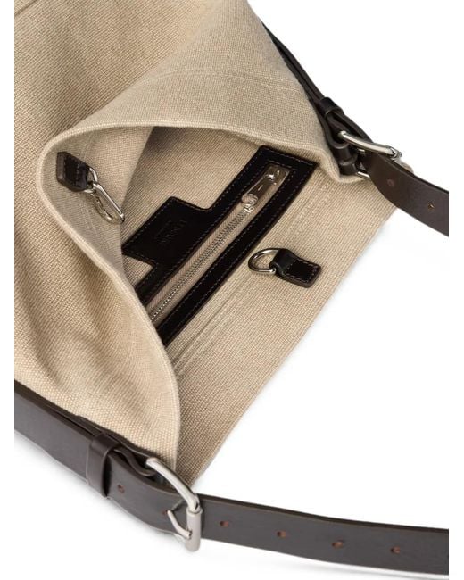 Lemaire White Small Belted Tote Bag