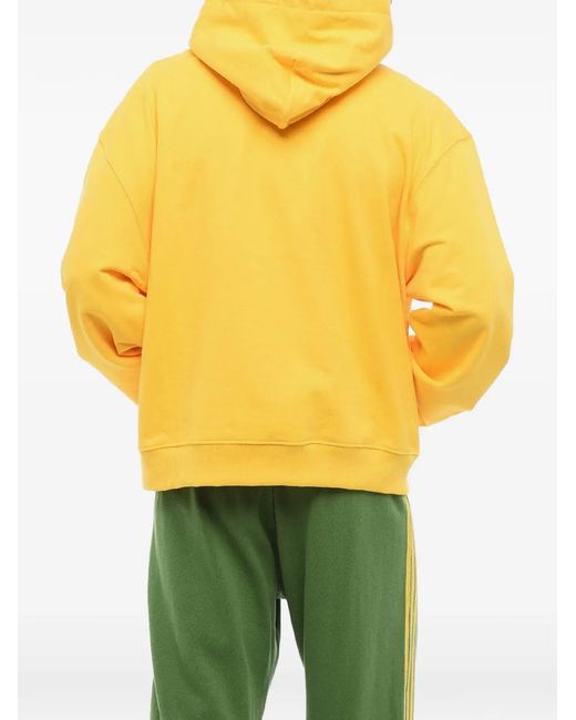 Sky High Farm Yellow Logo-Print Hoodie for men