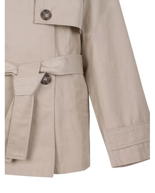 Calvin Klein Natural Jacke Mit Knöpfen Und Gürtel