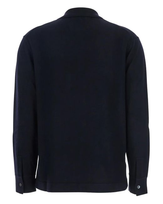 P.A.R.O.S.H. Blue Button Knit Polo Top