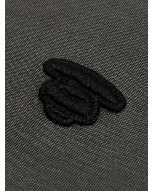 Aape By A Bathing Ape Gray Contrast-Panel Long-Sleeve T-Shirt for men