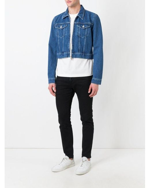 Balenciaga - Cropped Denim Jacket - Men - Cotton - 48 in Blue for Men | Lyst