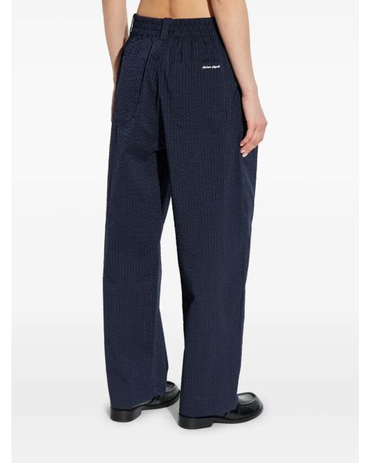 Maison Kitsuné Gestreepte Broek in het Blue