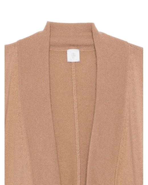 Eleventy Natural Open-Front Cardigan