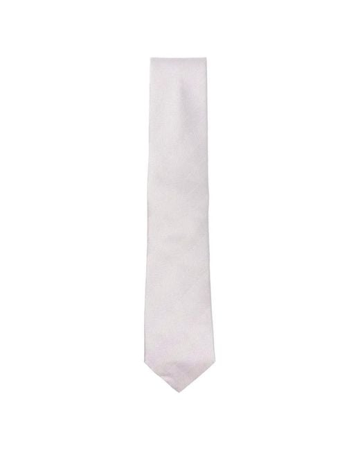 Errico Formicola White Chevron Tie for men
