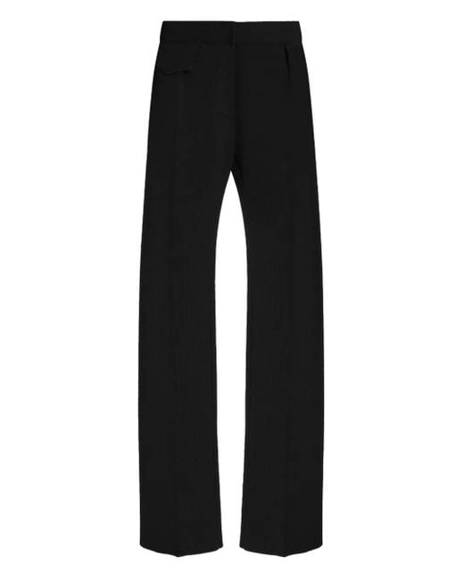 Brandon Maxwell Black Hose mit Falten