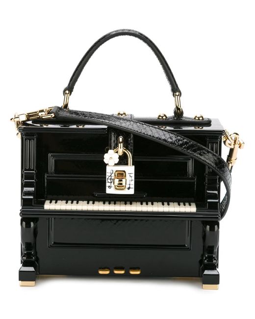 Dolce & Gabbana Black Dolce Box Piano Tote
