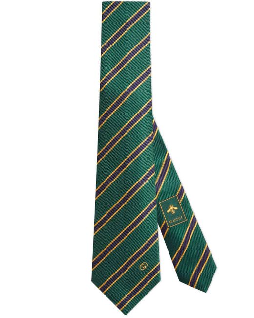 Cravatta a righe da Uomo di Gucci in Verde | Lyst