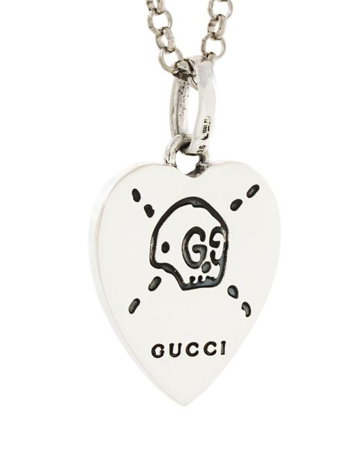 Gucci Men's GucciGhost Pendant Necklace, Silver - Bergdorf Goodman