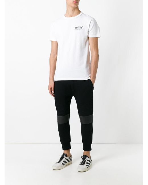 Off-white c/o virgil abloh Embroidered Text T-shirt in White for Men | Lyst