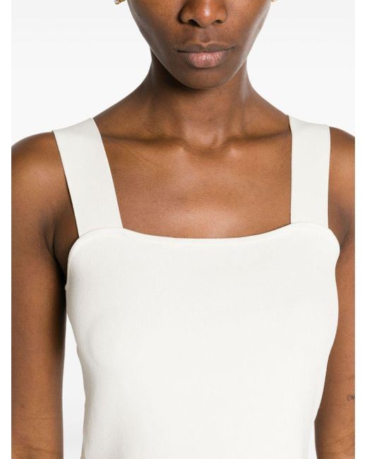 Maje White Knitted Cropped Top