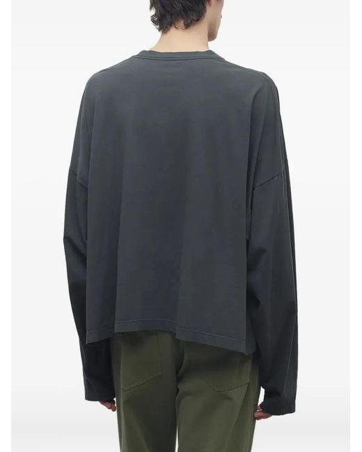 The Row Gray Haru Long-Sleeve Crew-Neck Top for men