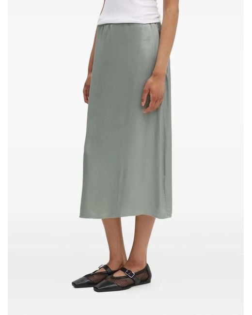 Marc O' Polo Green Slip Midi Skirt