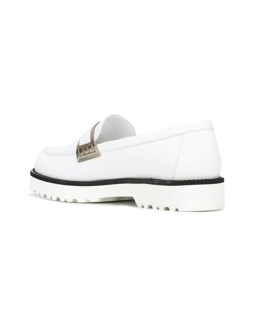 white platform loafers platform loafers calf leather white platform loafers platform loafers calf leather