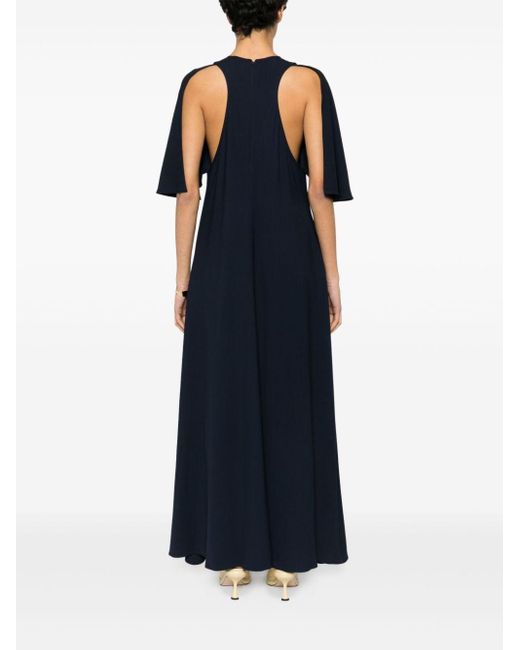 Erika Cavallini Semi Couture Blue Stretch-design Dress