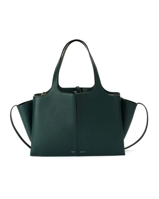 Céline Green - Medium Tri-fold Tote Bag - Women - Calf Leather - One Size