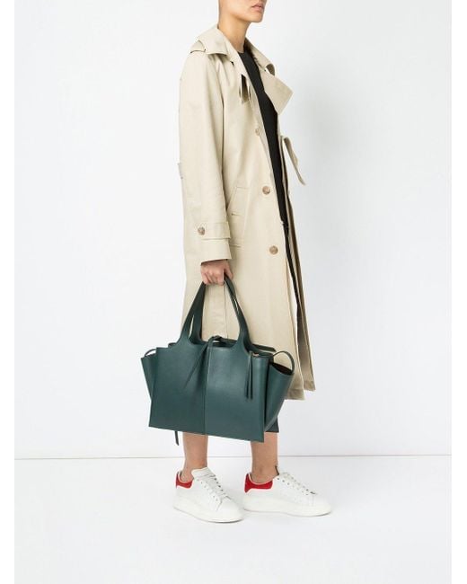 Celine Medium Tri fold Tote Bag Women Calf Leather One