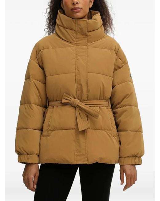 EA7 Natural Belted Quilted Design Jacket