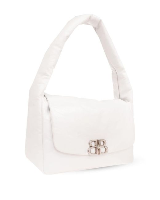 Balenciaga White Monaco M Shoulder Bag