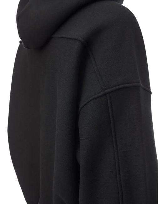 Alexander Wang Black Puff Logo Zip-Up Hoodie for men