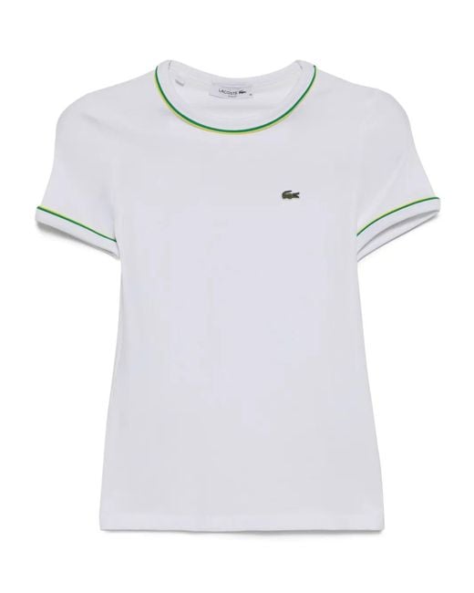 Lacoste White Accent Jersey T-Shirt