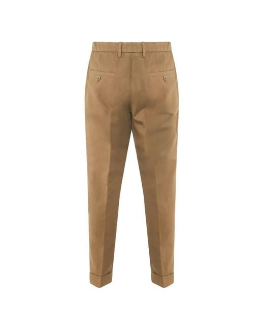 GTA IL PANTALONE Natural Button Pleated Trousers for men