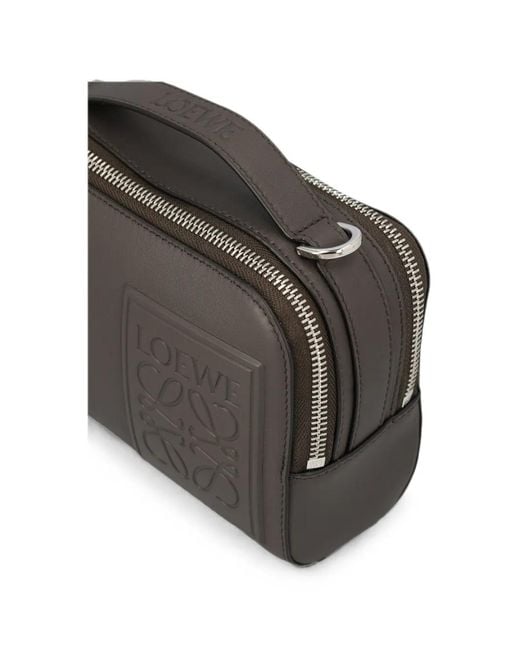 Loewe White Anagram-Motif Leather Shoulder Bag for men
